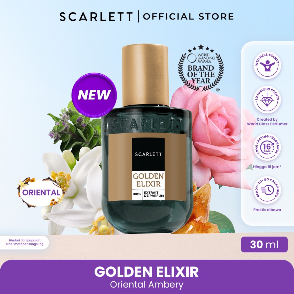 Scarlett Whitening Extrait De Parfum Golden Elixir 30ml